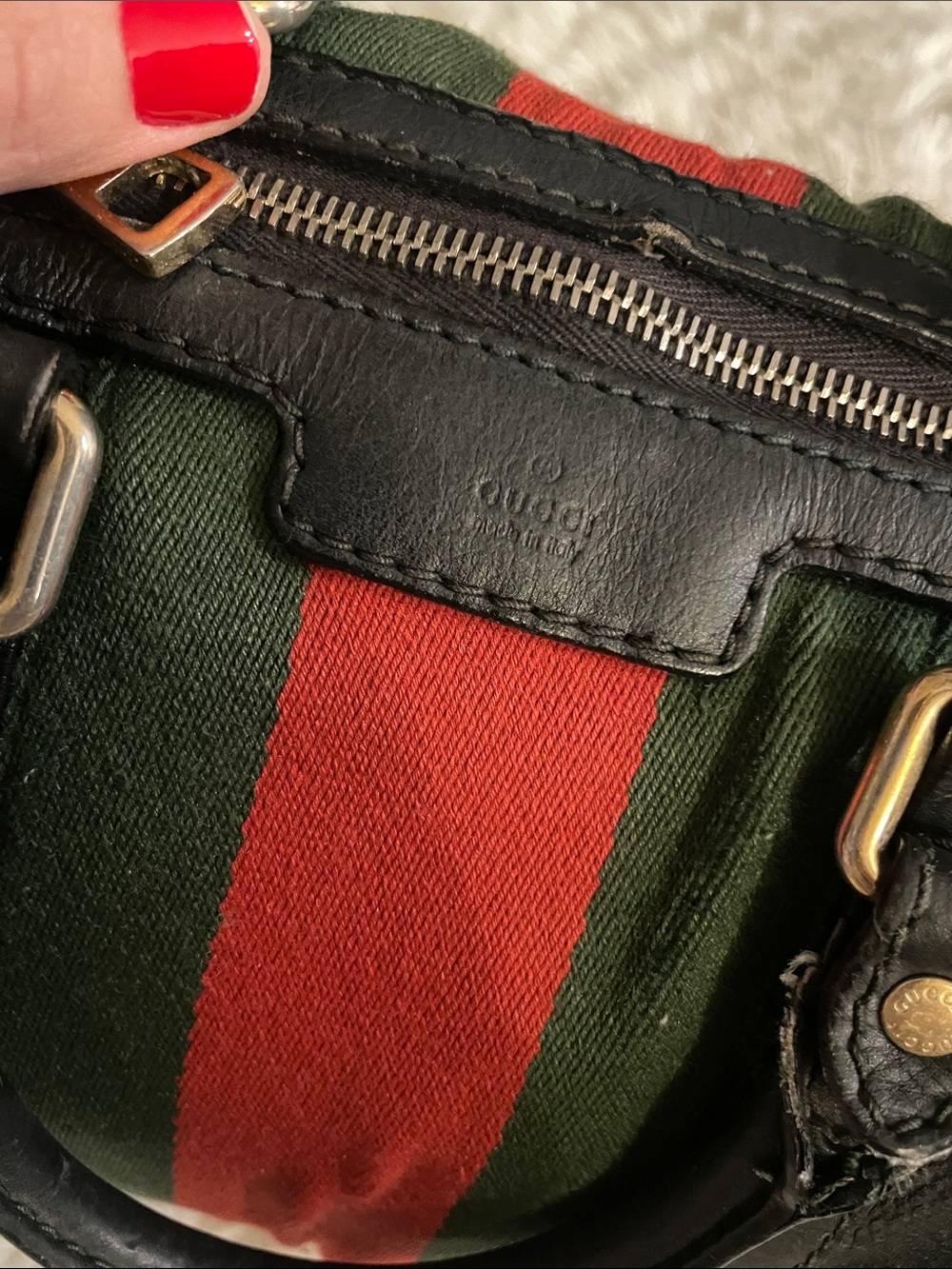 Gucci Vintage Sherry Line Boston Bag - with some damages - Picture 6 of 9